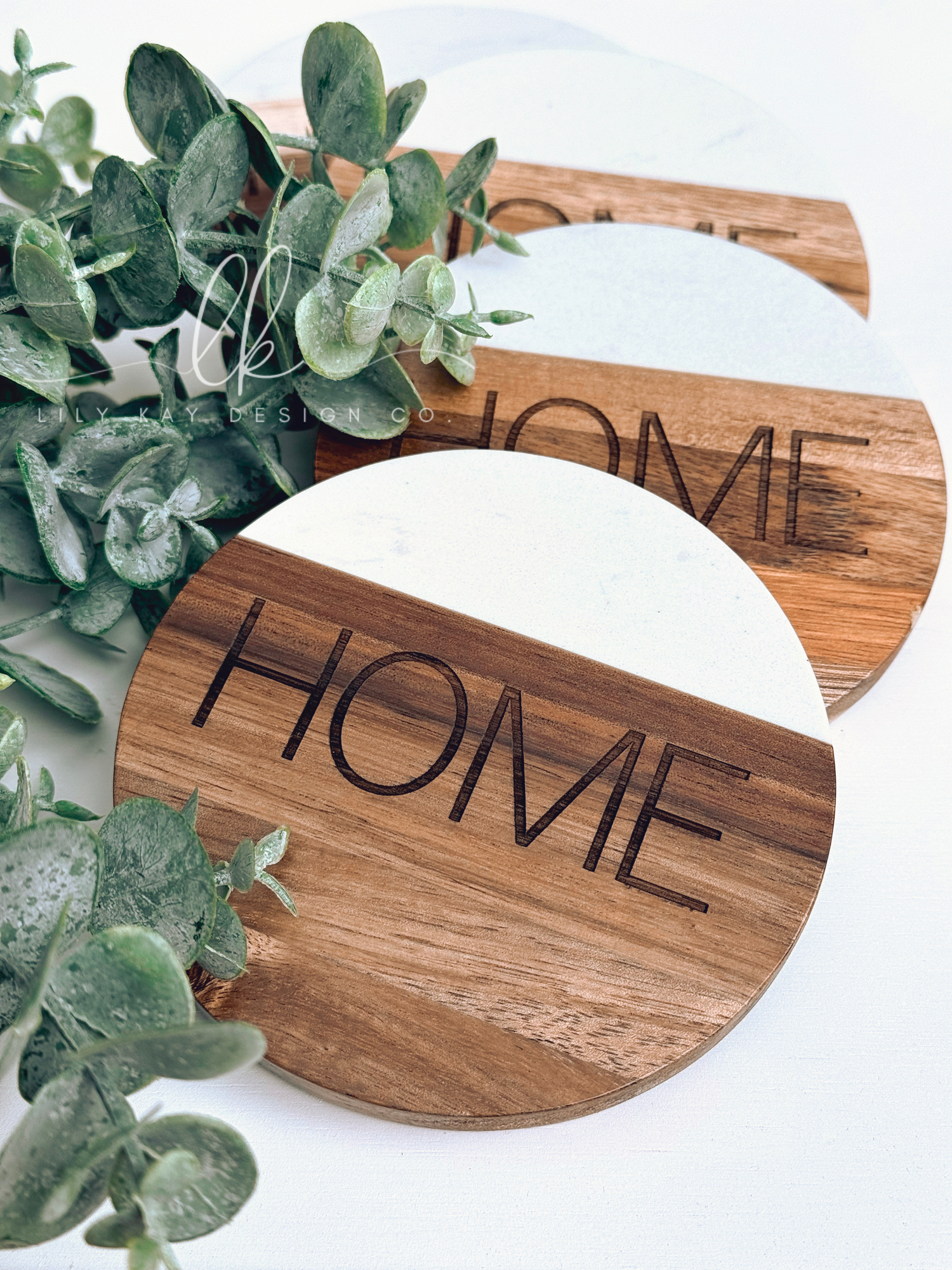 Custom "HOME" Coasters