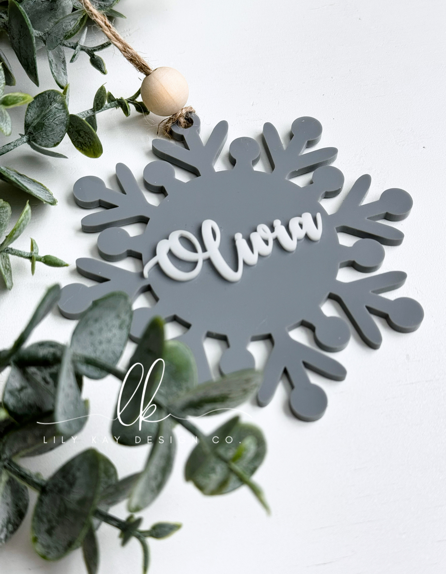 Personalized Snowflake Ornament/Stocking Tag