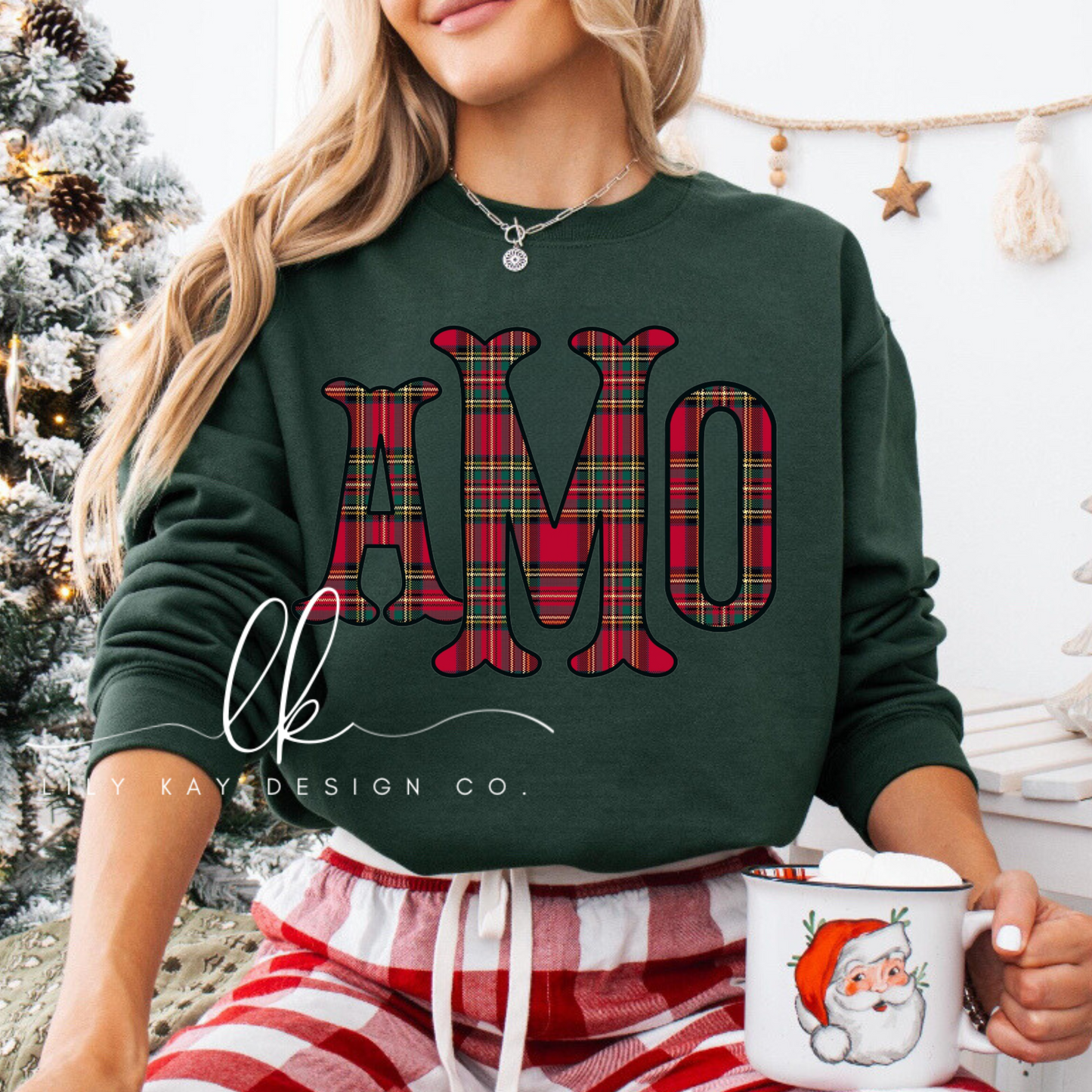 Christmas Plaid Monogram
