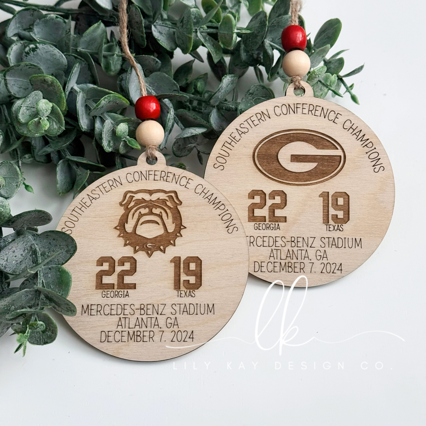 GA Bulldogs SEC Championship Ornament