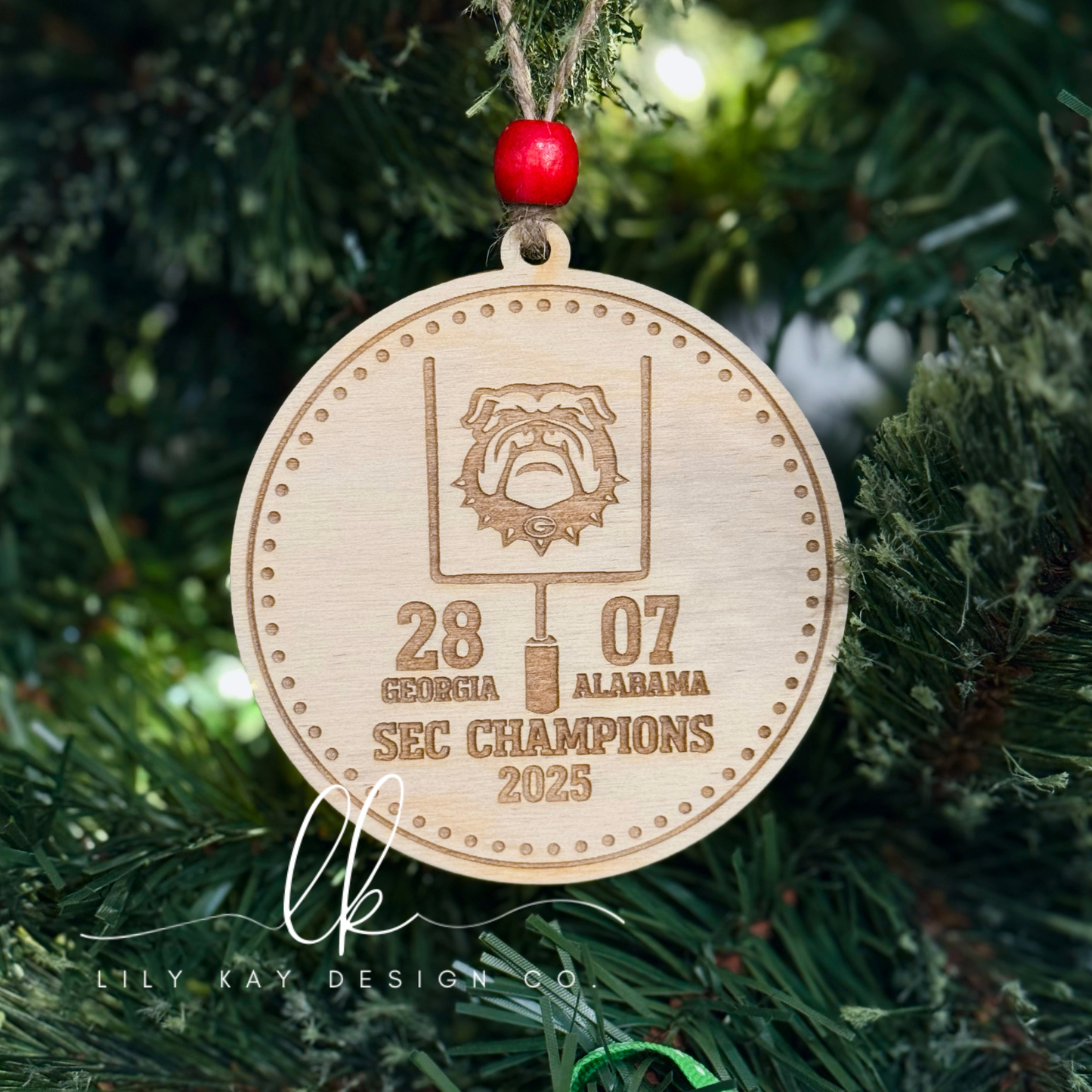 GA Bulldogs SEC Championship 2025 Ornament