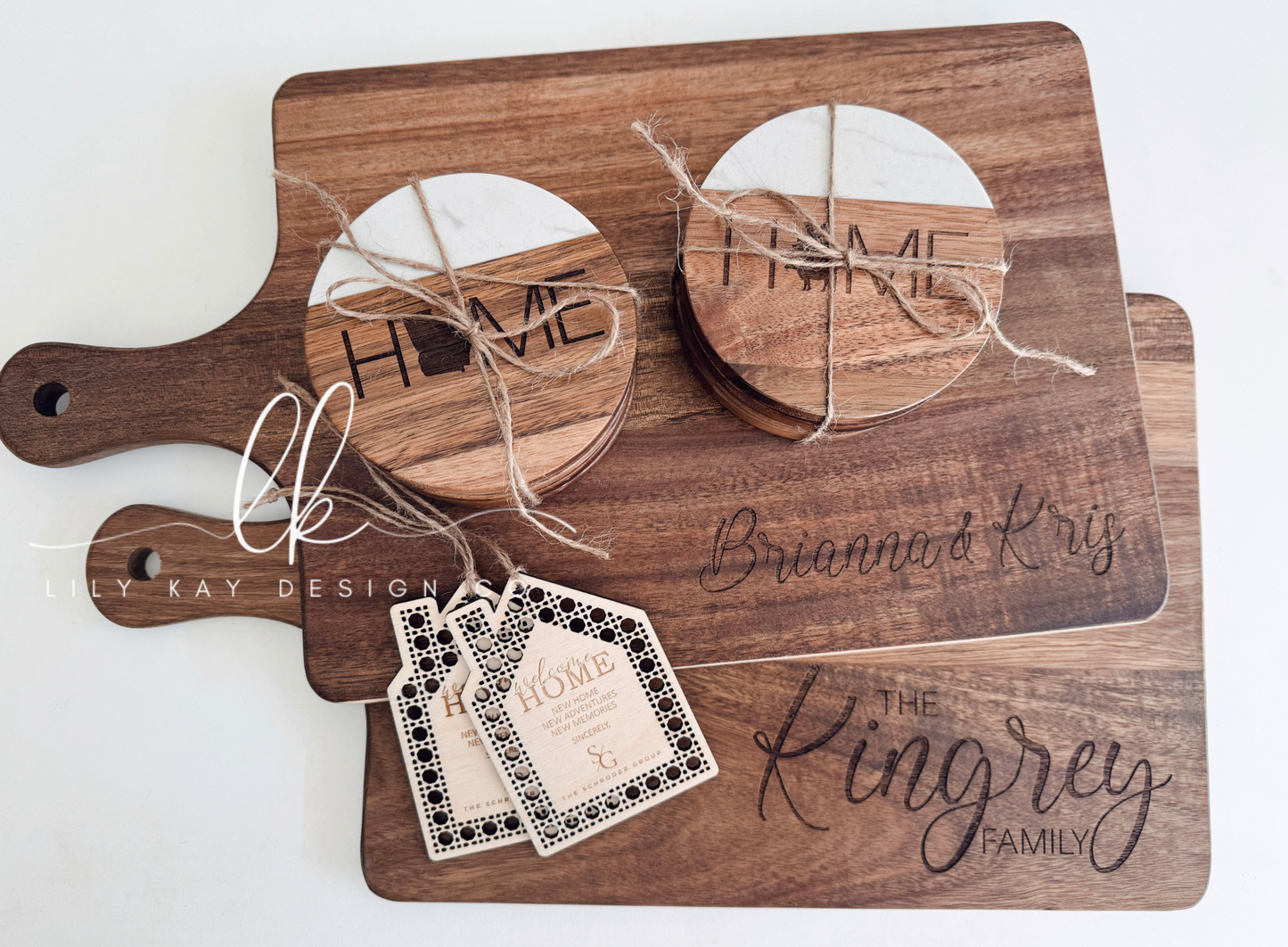 Custom "HOME" Coasters