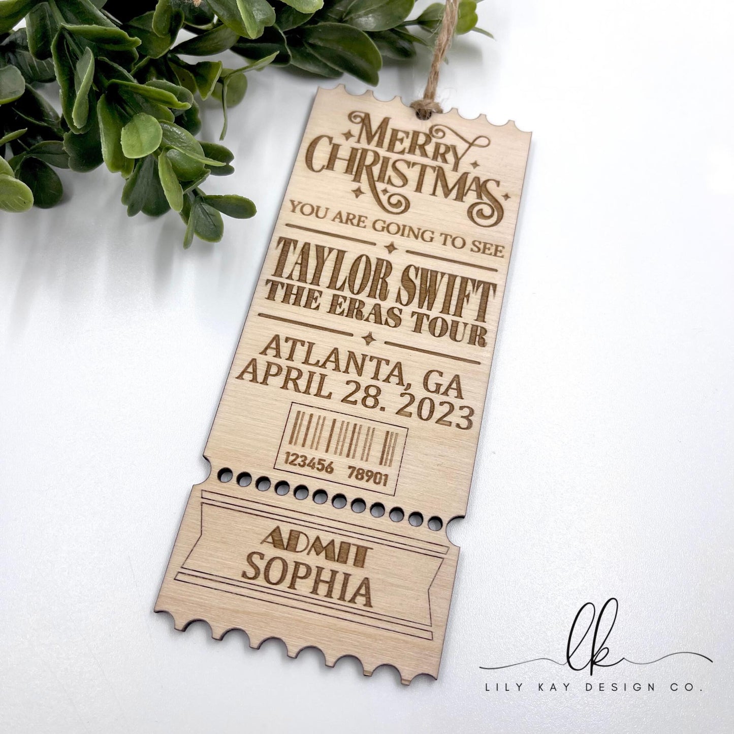 Concert Ticket/Event Ornament