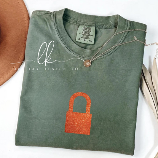 Orange Glitter Lock