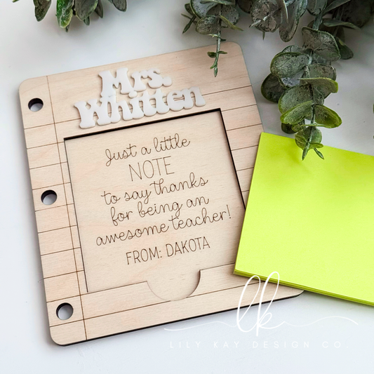 Teacher Post-It Note Holder