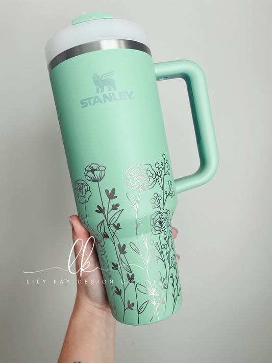 Floral Engraved Stanley