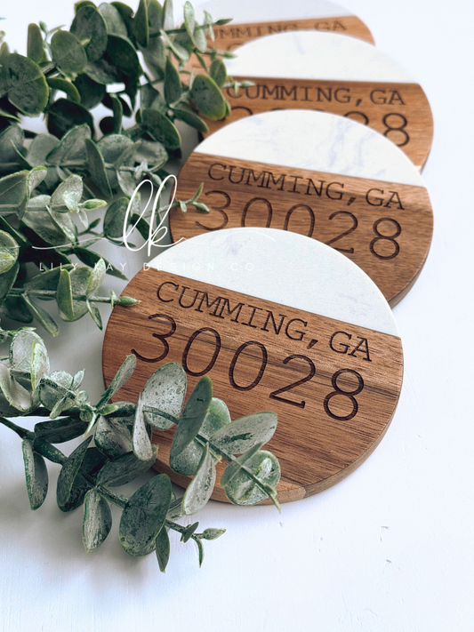 Custom Zip Code Coasters