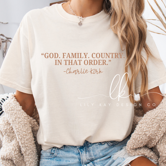 God. Family. Country. Tee