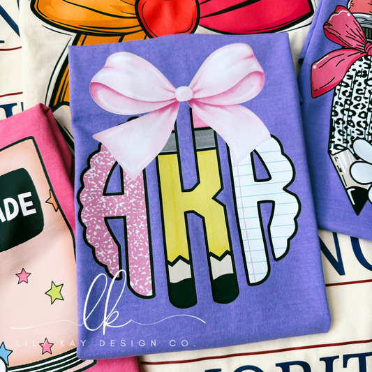 School Monogram Tee