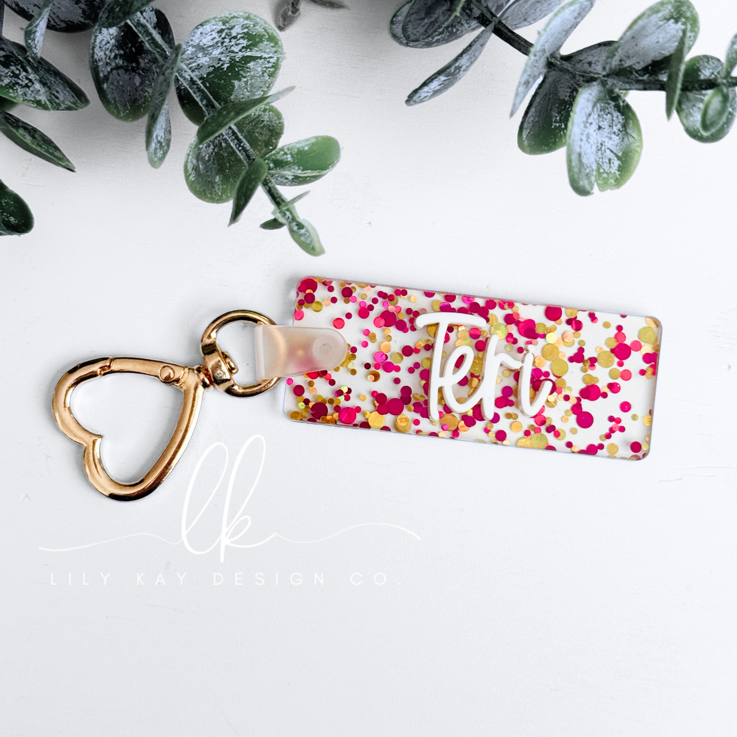 Personalized Heart Keychain