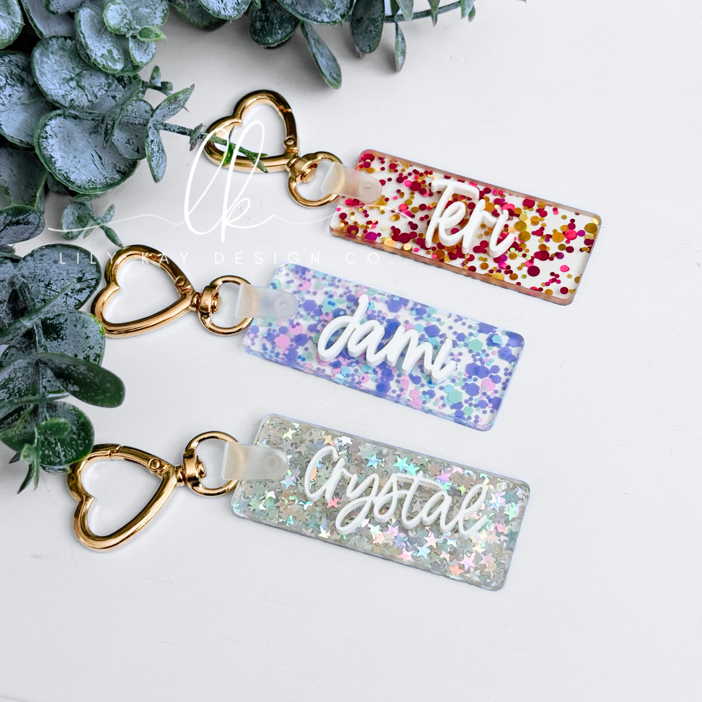 Personalized Heart Keychain