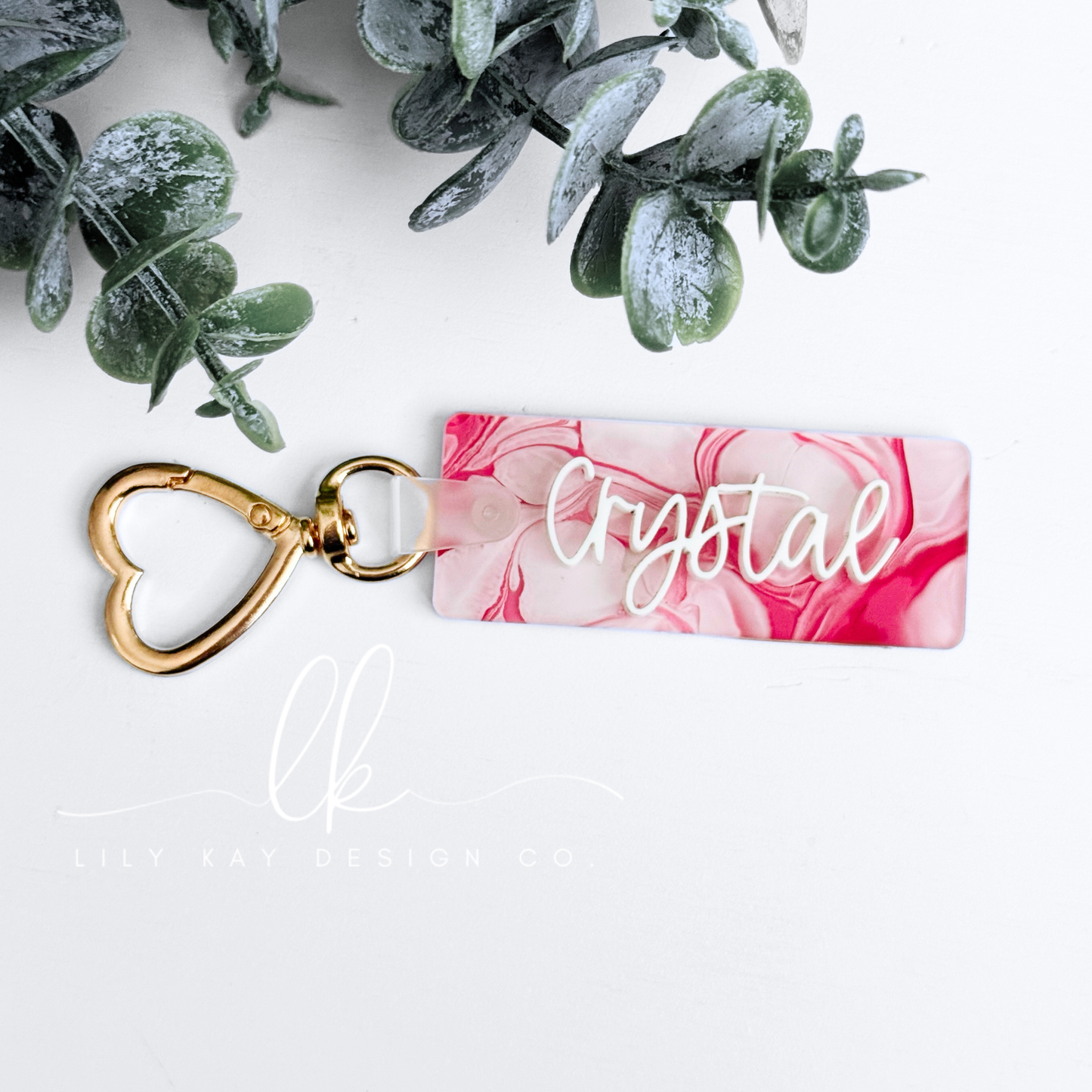Personalized Heart Keychain