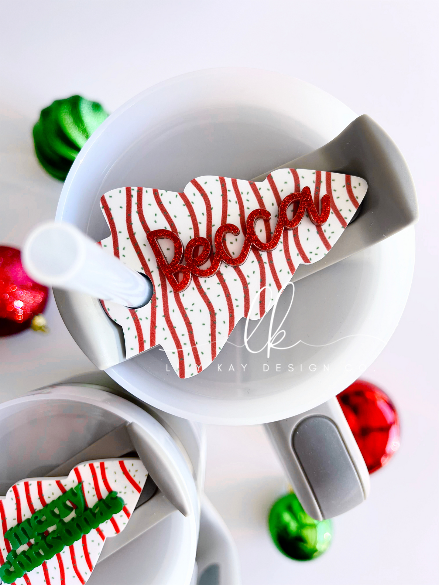 Christmas Tree Cake Tumbler Topper