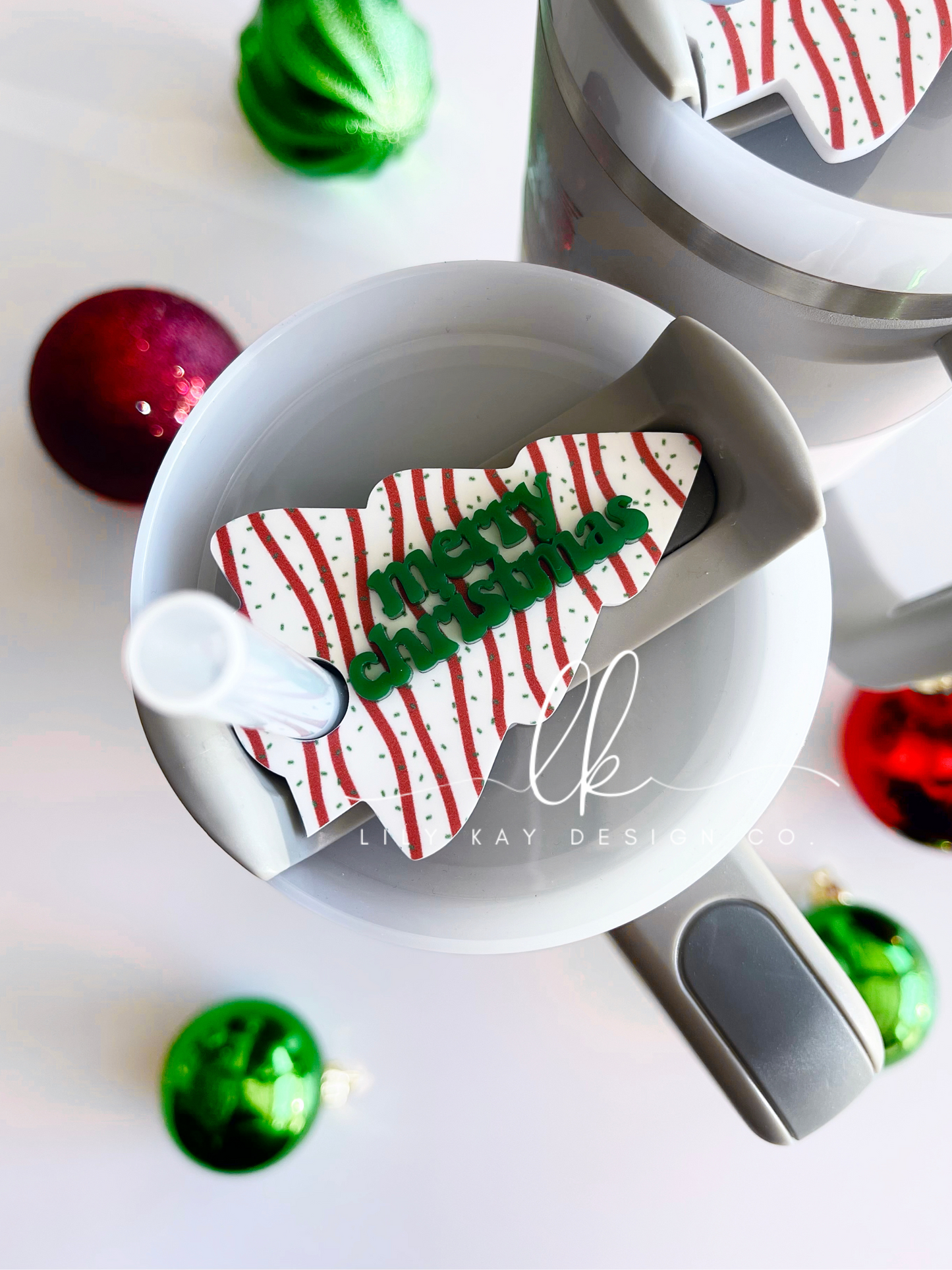 Christmas Tree Cake Tumbler Topper