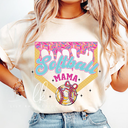 Softball Mama Ice Cream Drip
