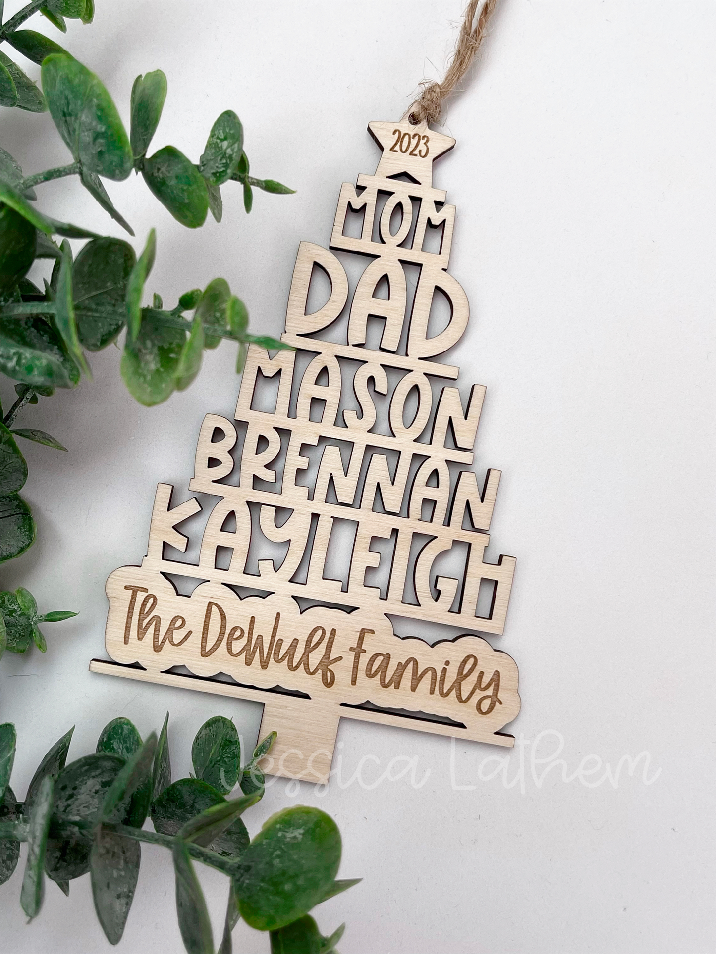 Family Name Tree Ornament