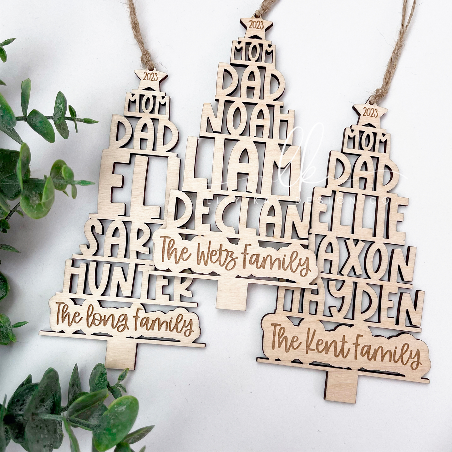 Family Name Tree Ornament