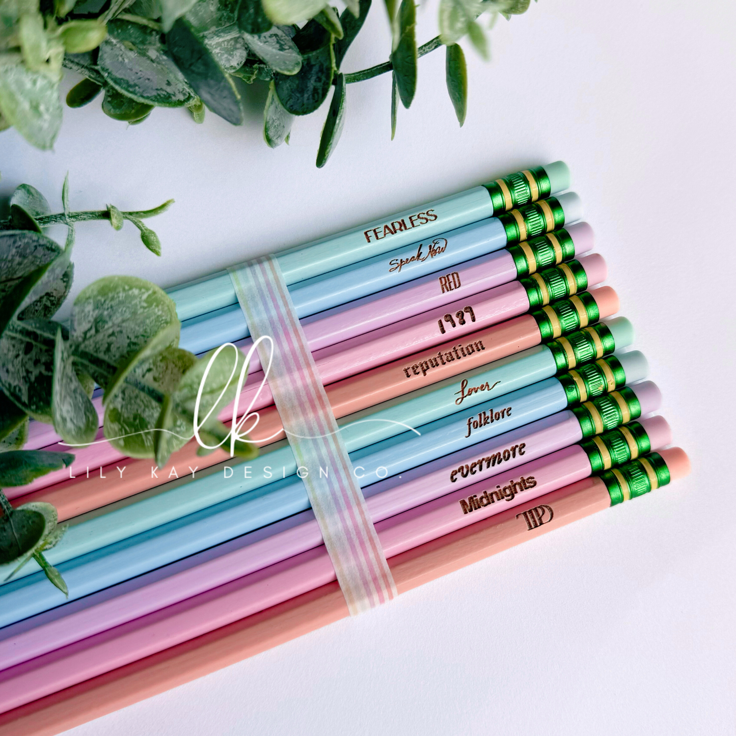 Personalized Yellow or Pastel Pencils