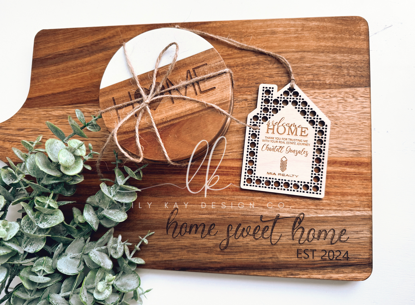 Custom Gift Set | Serving Board | Coasters | Tag