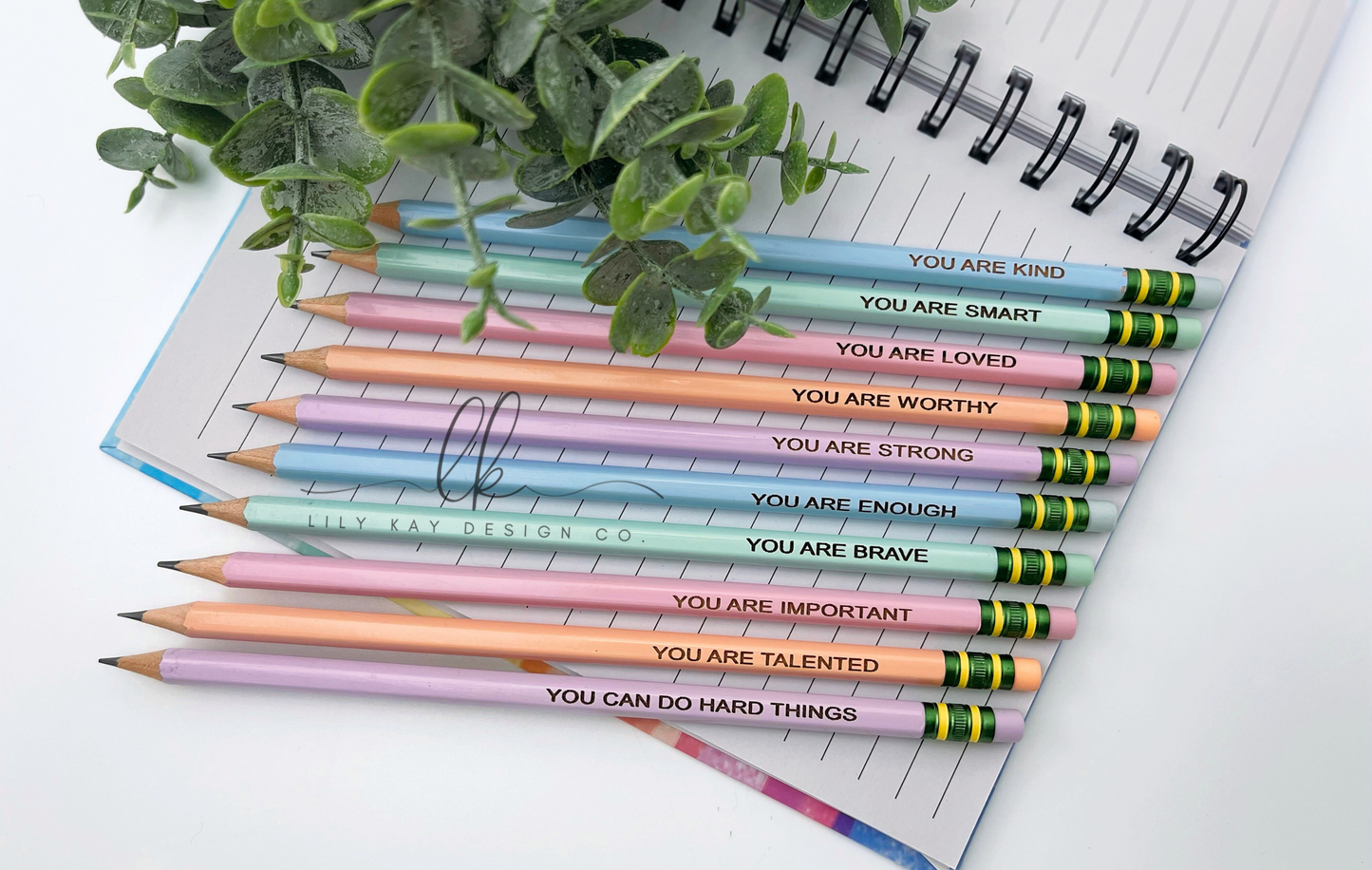 Personalized Yellow or Pastel Pencils - MOQ 3