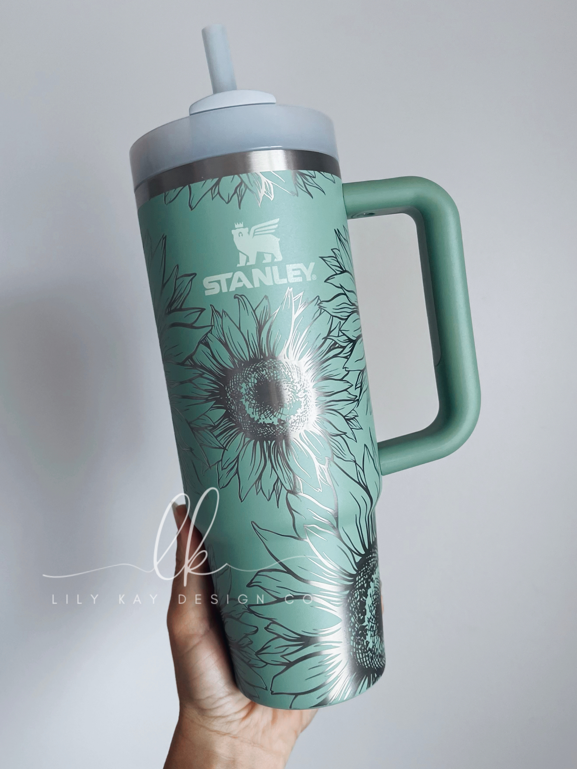 Fall Leaves 40oz Tumbler With Handle, Lid, Straw, Laser Engraved Tumbler,  Stanley Quencher, Non Brand, Personalized, Stanley Tumbler 