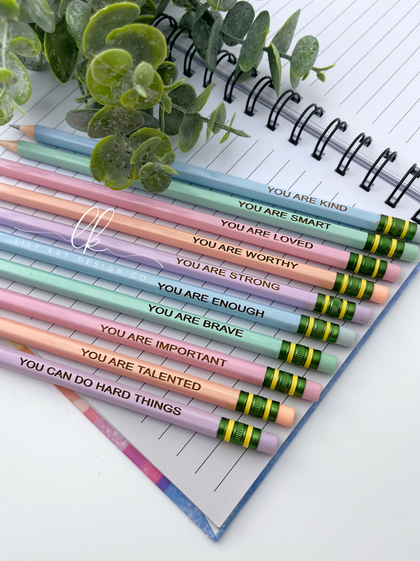 Personalized Yellow or Pastel Pencils