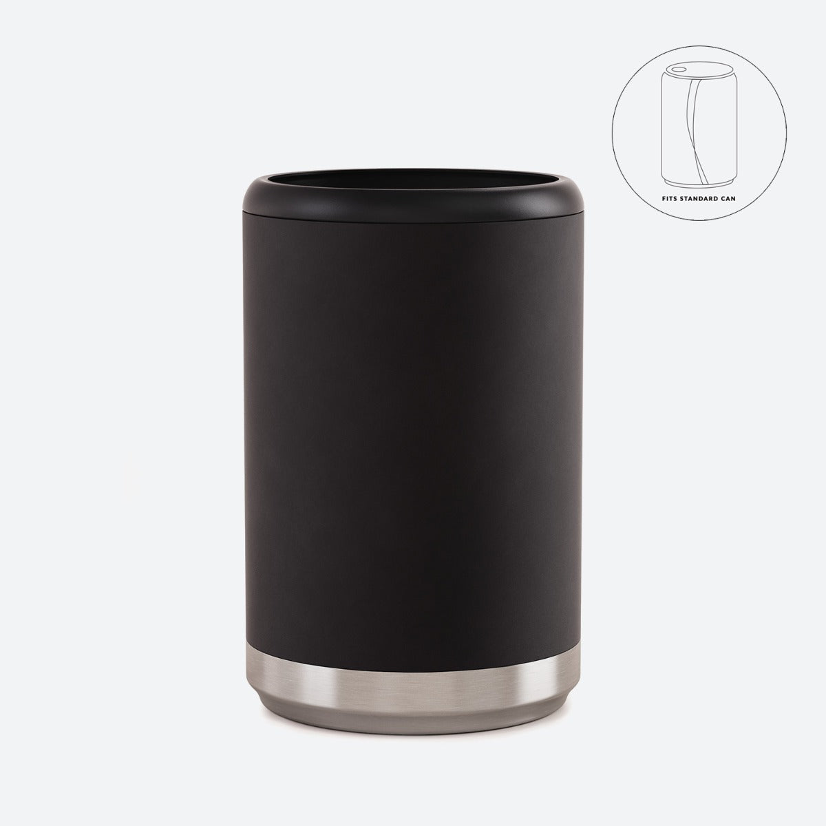 Engraved Matte Black Can Cooler