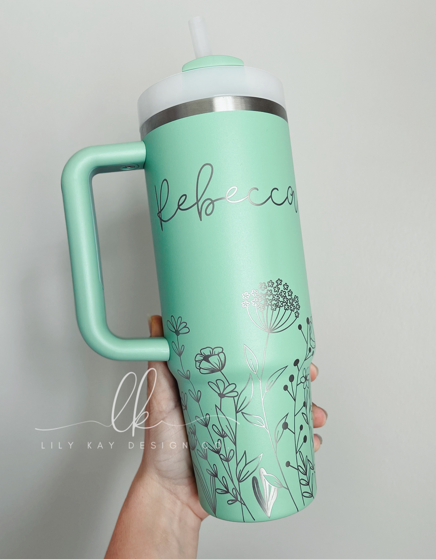 Sloth Doodles Tumbler 40oz Tumbler With Handle, Lid, Straw, Laser Engraved  Tumbler, Stanley Quencher or Non Brand, Personalized 