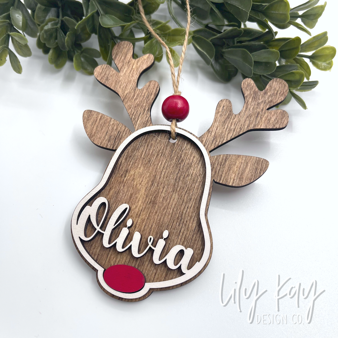 Personalized Reindeer Ornament