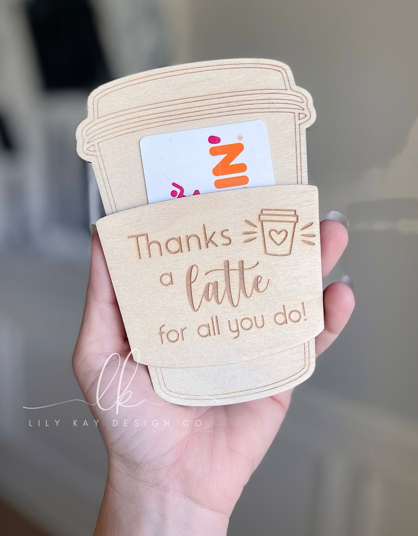 Gift Card Holder - "Thanks a Latte"