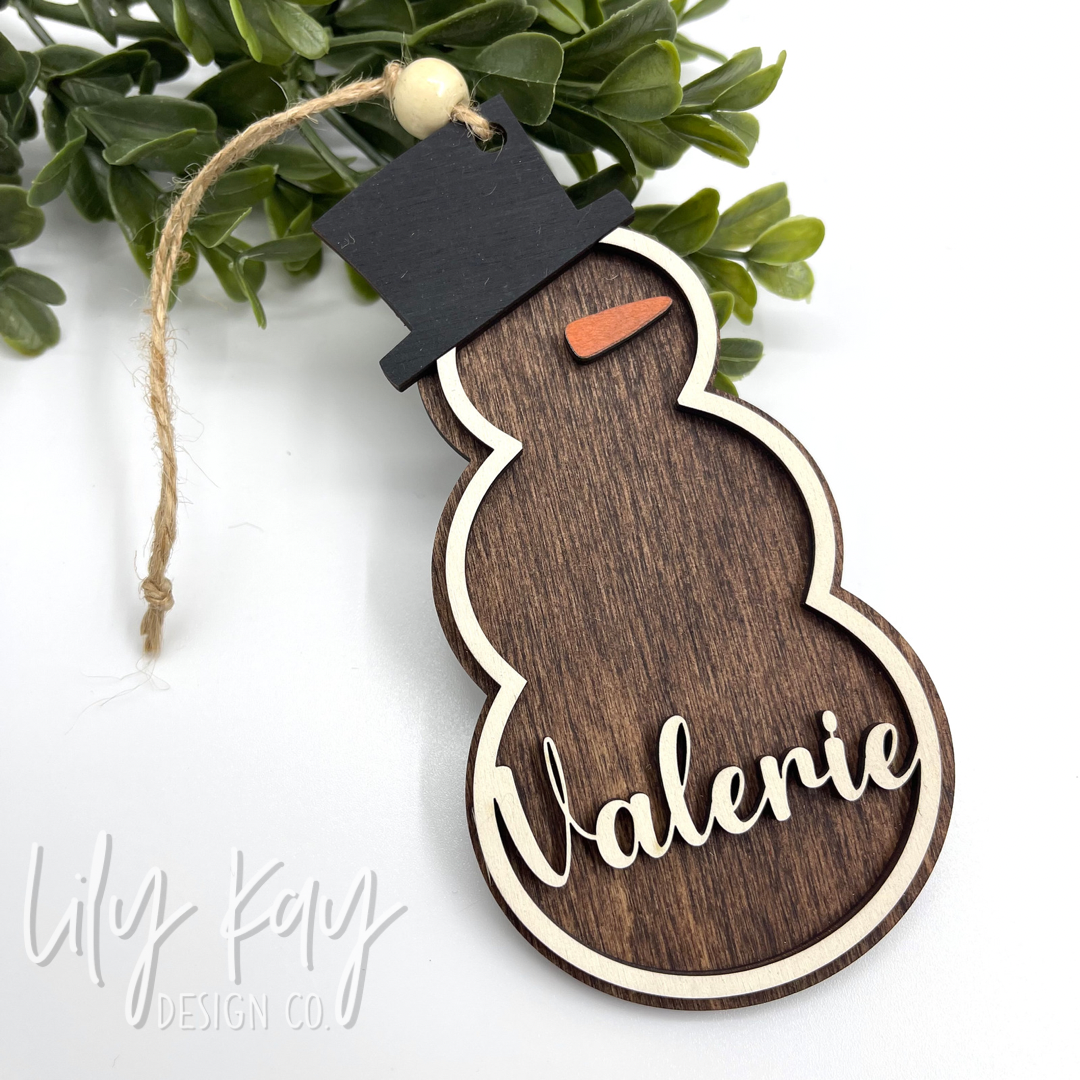 Personalized Snowman Ornament