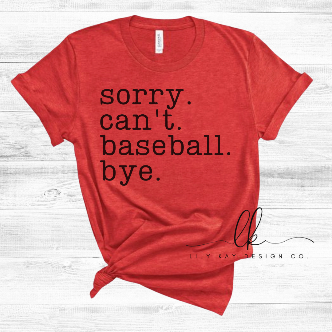 Sorry. Can't. Baseball. Bye.