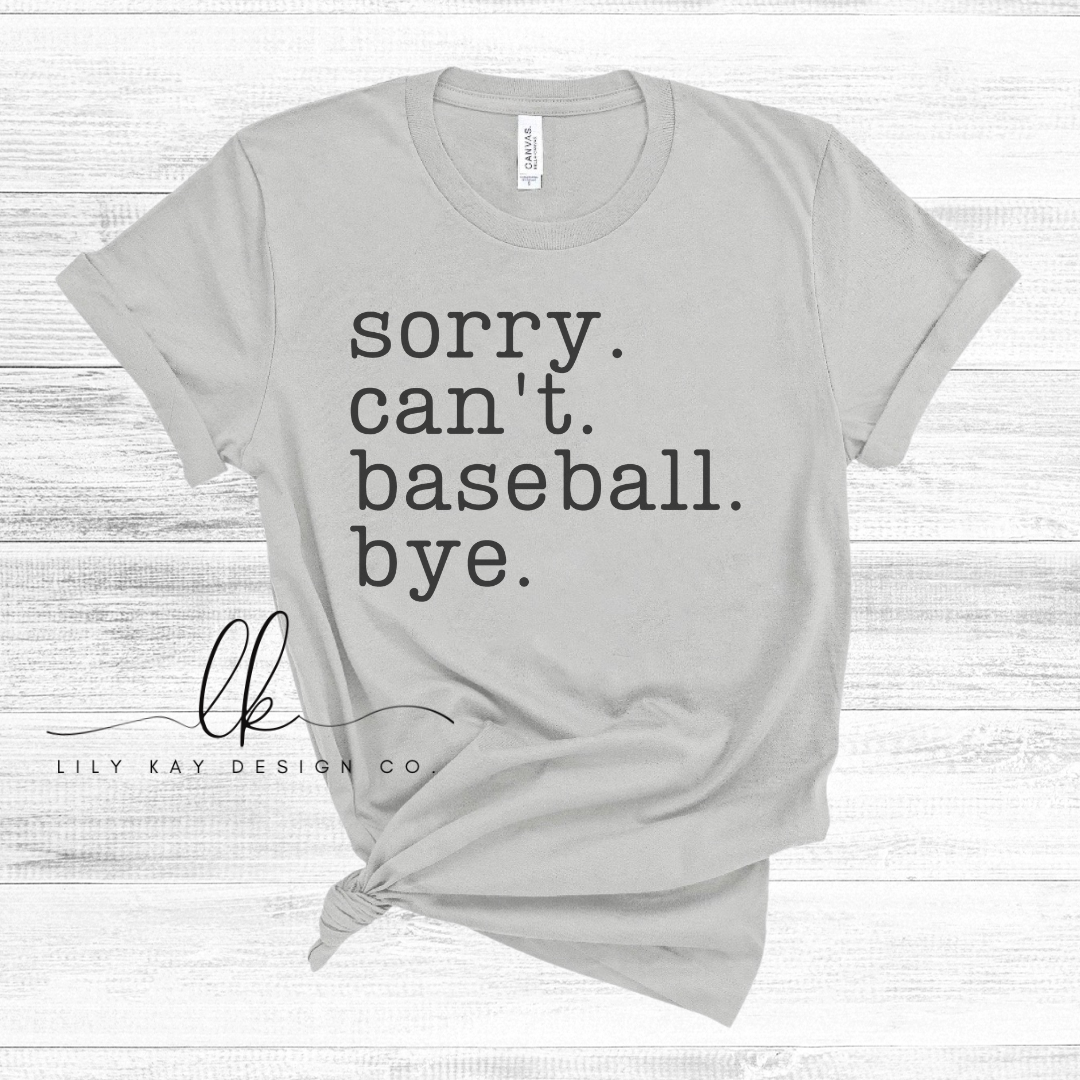 Sorry. Can't. Baseball. Bye.