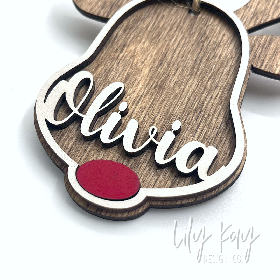 Personalized Reindeer Ornament