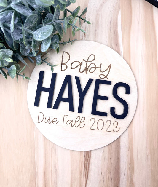 Pregnancy | Baby Announcement or Name Sign